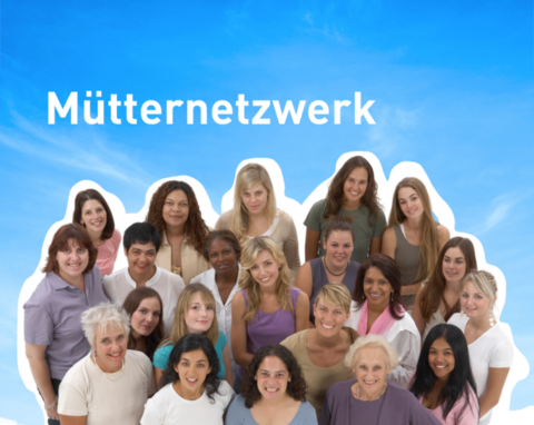 Gruppenfoto mit Überschrift "Mütternetzwerk"