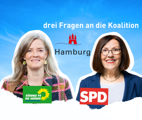 Kathrin Warnecke von den Grünen und Regina Jäck von der SPD